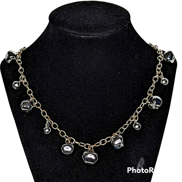 Silver Bells Necklace 18" Chain & 11 Bells Lobster Clasp Adjustable Extension - Picture 3 of 12